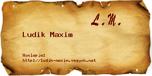 Ludik Maxim névjegykártya